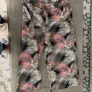 Multi color wide leg crop pants